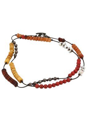 SILPADA Sterling Silver Freshwater Pearl Sponge Coral Jasper Necklace N1436
